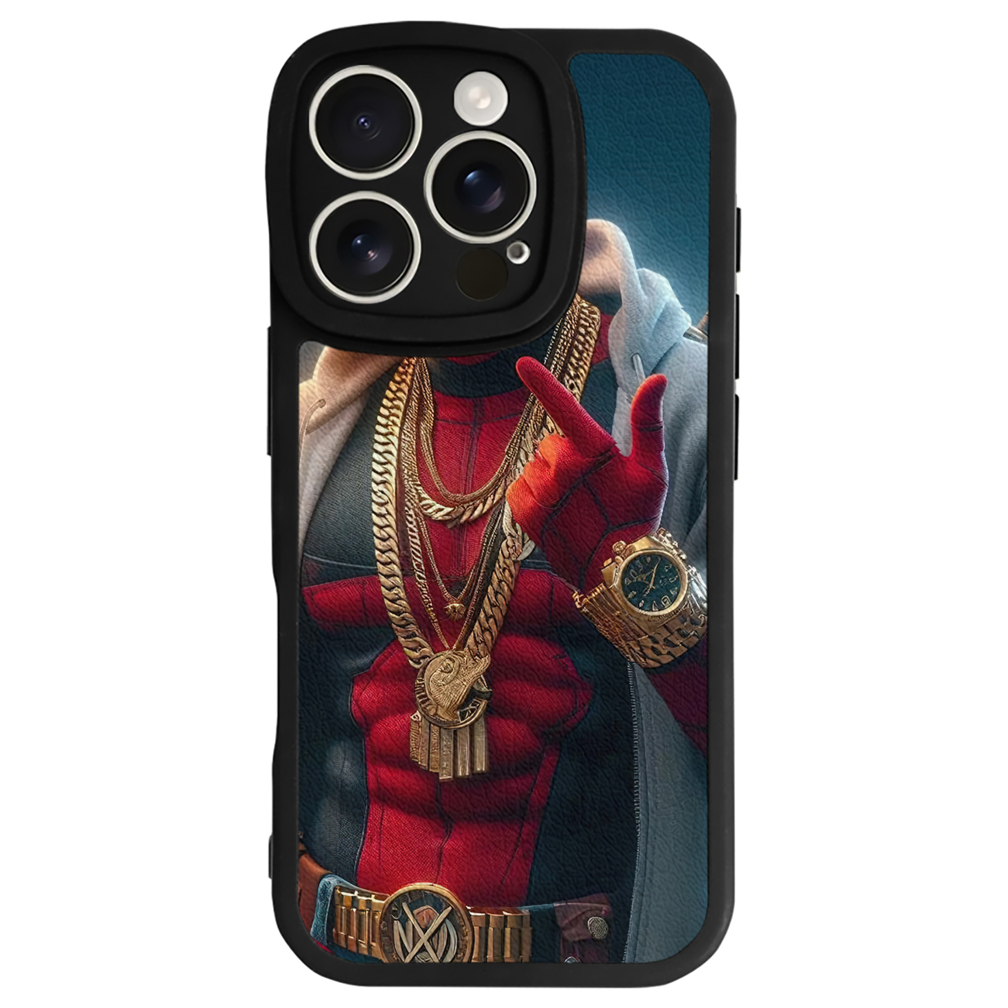 （画像用） Deadpool デッドプール 【iPhone 16シリーズ対応】シリコンスマホケース（レザー調） 材質：シリコン